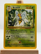Pokémon TCG Beedrill 17/102 Base Set Unlimited Non-Holo Rare Card LP/NM picture