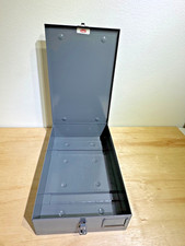 (2) Heavy Duty Safe Deposit Style Metal Boxes | Douglas Made in USA | 8-lbs Each picture