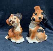 Vintage Lot Of 2 Royal Copley MCM  Ceramic Dogs Figurines Terrier picture