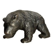 Antique Black Forest Hand Carved Wood Bear Figurine - Germany Swiss Style picture