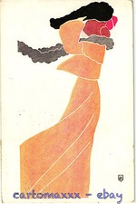 Art Nouveau - Beautiful Woman Belle Femme - Signed BBK - L084 picture