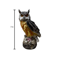Vintage Great Horned Owl Resin Figure 7