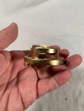 Vintage Brass plated 2&1/4in fitter Electric lamp Clamp on Socket shade holder picture