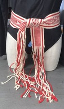 A3 1950s NAVAJO PUEBLO INDIAN DANCE WOVEN SASH BELT+ FRINGE 67