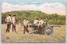 Wwii Era 75 MM Gun Crew Brainerd, Minnesota Military Training Postcard picture