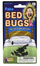Prank BED BUGS Black Fake Pack Tiny Mini Prank Joke Gag Set Plastic Gift House picture