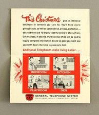 1950's General Telephone Advertisement Leaflet to Gift a New Phone, 6 x 5 in. picture