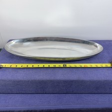 Huge Pewtarex York Pennsylvania Oval Platter Serving Dish Silver Pewter Alloy 21 picture