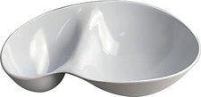 Chip and Dip Bowl Chip and Dip Serving Set Melamine Tray Divided Platters, White picture