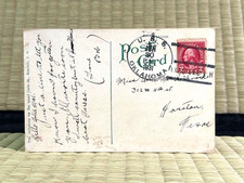 Hawaii USS OKLAHOMA Aloha Postcard 1931 Postmark Stamp Sunk Pearl Harbor picture