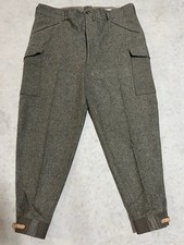 Vintage 1941 WW2 Swedish 114k Wool Military Cargo Pant Ankle Buckle 40s Uncommon picture
