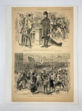 1872 Harper’s Weekly Belfast Riots Orangemen Ireland Political Print picture