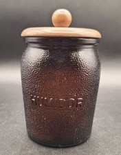 Vintage Dun-Rite Duraglas Amber Glass Humidor Brooklyn NY picture