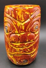 Vtg 1960s Polynesian Pottery/Trader Vic's, Hawaii crude-art Tiki Liki Grog Mug picture