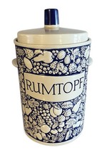 New Vintage Marzi Remy German RUMTOPF Stoneware Crock 15” Blue Gray picture