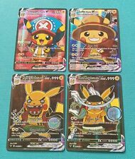 POKEMON PIKACHU PIKA ONE PIECE OP LUFFY HOLO PRISM KAWAII CARDS CARD CUTE picture