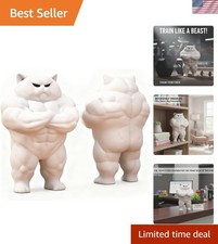Compact 3D Printed Cat Muscle Figurine - Eye-Catching Home Accent for All Spaces picture