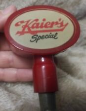 Vintage Red Bakelite Kaier's Premium Beer Tap Knob Handle with Metal Tap picture