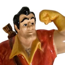 Vintage Disney Beauty and The Beast Belle’s Gaston Villain Ceramic Figurine 8.5” picture