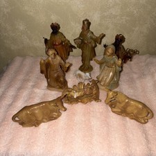Vintage 9 Piece Plastic Nativity Set Made in Taiwan  picture