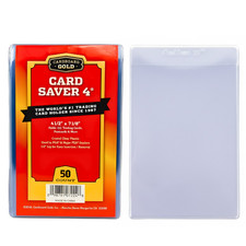 Card Saver 4 - 1000ct Semi-Rigid Card Holders 4 1/2 x 7 1/8 Size with 1/2