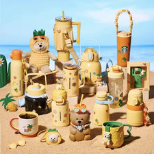 Starbucks Tropical Pineapple Bear Water Bottle Tumbler Mug Cup Summer Collection picture
