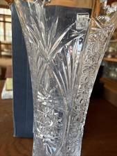 Bohemia 24% Lead Crystal Vase #89779/99747 Czech Republic picture