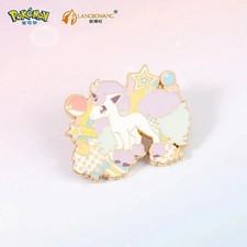 Langbowang Pokemon Nijiiro Pop Figure Metal Enamel Pin Badge - Galarian Ponyta picture