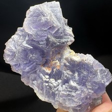 Natural Dreamy Lavender Phantom Fluorite Cluster Crystal Raw Mineral Specimen picture