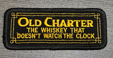 Vintage 70s/80s OLD CHARTER Patch 'The Whiskey That Doesn't Watch The Clock' NOS picture