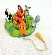 1999 Disney Safari Adventure Pluto & Friends Ornament & Base Signed MIB LE picture