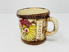 Vintage Chicken Rooster Basket Measuring Cup Ceramic JAPAN picture