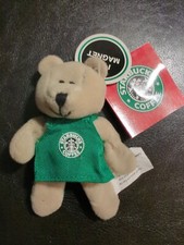 NWT 2001 Starbucks Bearista Green Apron Bear Magnet Brand New Super Cute picture