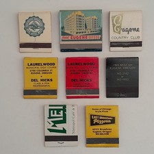 Lot 8 Vintage Eugene Oregon Matchbooks Hotel Eugene UO Country Club Golf Course picture