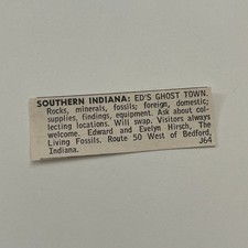 Ed's Ghost Town Rocks Minerals Fossils Foreign Bedford IN 1968 Ad SAH8-S51 picture