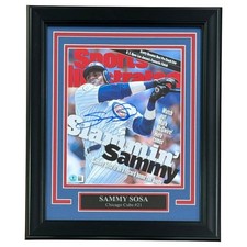 Sammy Sosa Autographed Chicago Cubs (Sports Illustrated Cover) Deluxe Framed 8x1 picture