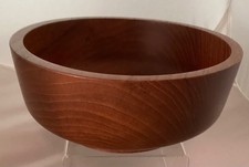 Teak Wood Bowl Galatix Hand Made England Large Serving Salad Fruit  Decor picture