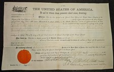 President Chester A. Arthur Land Grant 1883 (secretarial signed) picture