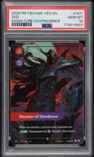2026 RIFTBOUND: LEAGUE OF LEGENDS VENDETTA #191* ZED SIGNATURE OVERNUMBER PSA 10 picture