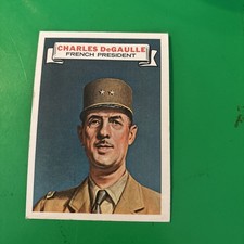 1969 Topps Who Am I? Trading Cards - Charles DeGaule #19 picture
