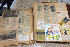 2 WWII Pilot & Wife SCRAPBOOKS Dog Tag Cards Military Pilot Telegram Menus 1940s picture