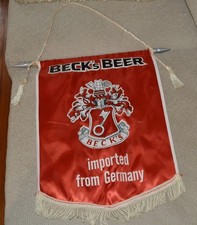 VTG Beck's Beer Banner With Tassels picture