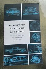 1959 EDSEL Quick Facts About The 1959 EDSEL Dealership Brochure Rewers Chicago picture
