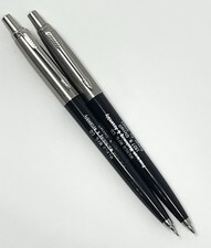 Vintage 1983 Parker Jotter Ballpoint Pen & Mechanical Pencil Set Company Logo picture