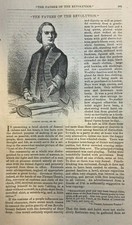 1876 Sam Adams American Revolution illustrated picture