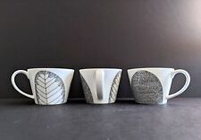 Three 8 oz. Crate & Barrel Julia Rothman LEIF Design Coffee / Tea Cups / Mugs picture