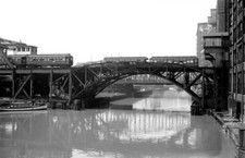1900-1910 Jack-Knife Bridge, Chicago, Illinois Old Photo 11