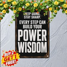 Never Lose Win Or Learn Mindset Sign Inspirational Athletic Metal Tin Plaque picture
