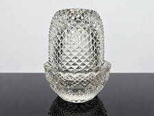 Clarke Pyramid Diamond Point Clear Glass Fairy Lamp 2 Piece Candle Light picture