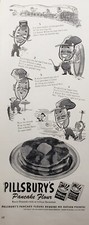 1943 Pillsbury's Pancake Flour Toot The Whistle Ring The Bell WWII Print Ad picture